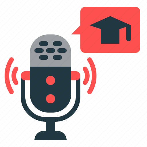 Education, study, podcast, live, streamling, brodcasting, recording icon - Download on Iconfinder