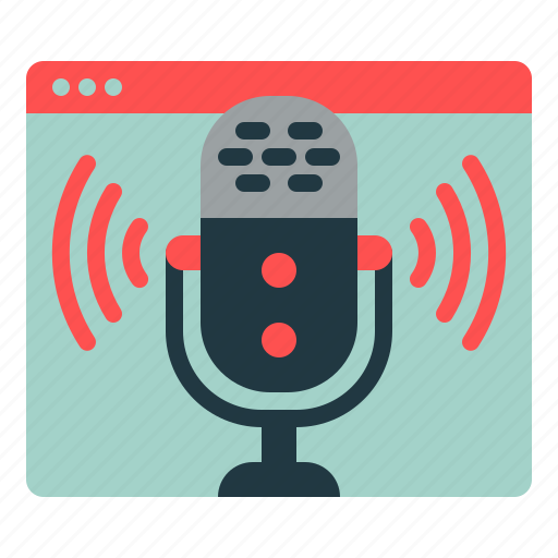 Online, podcast, voice, record, streaming, live, broadcasting icon - Download on Iconfinder