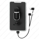 audio, player, music, podcast, microphone, voice, sound, mobile, headset 