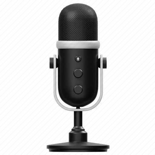 Podcast, microphone, audio, voice, speech, sound, technology 3D illustration - Download on Iconfinder