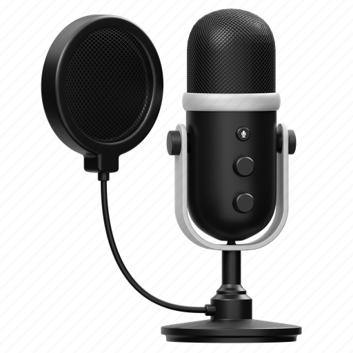 Microphone, podcast, audio, streaming, voice, speech, sound 3D illustration - Download on Iconfinder