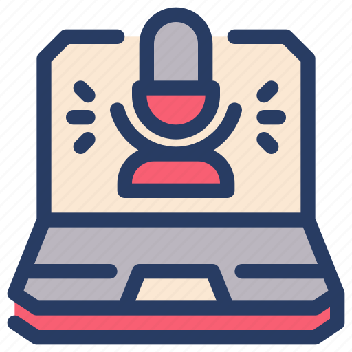 Editing, audio, laptop, record, voice, recording, podcast icon - Download on Iconfinder