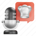 culinary, microphone, voice, recording, chef, podcast 