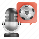 sport, microphone, voice, recording, football, podcast 