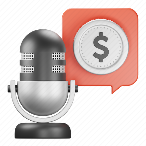 Business, microphone, voice, recording, finance, podcast 3D illustration - Download on Iconfinder