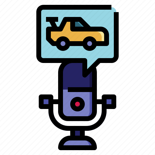 Automobile, podcast, car, vehicle, communications, transportation icon - Download on Iconfinder