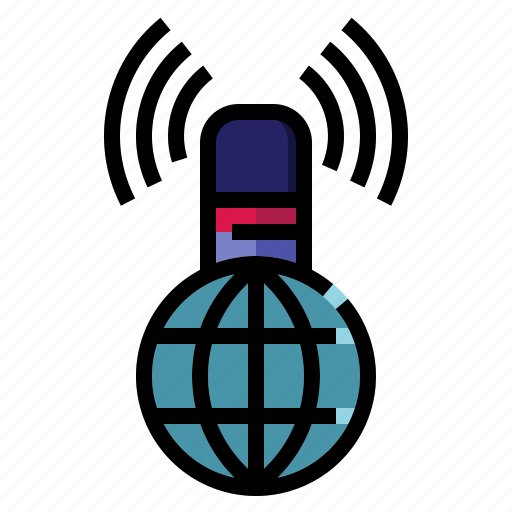 Globe, microphone, conversation, communications, streaming, world icon - Download on Iconfinder