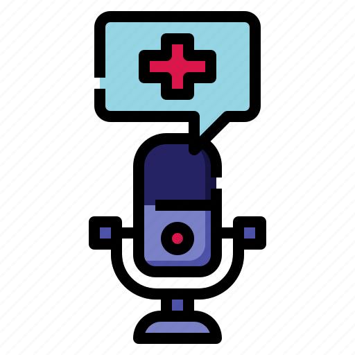Health, healthcare, medical, podcast, streaming, audio, chat icon - Download on Iconfinder