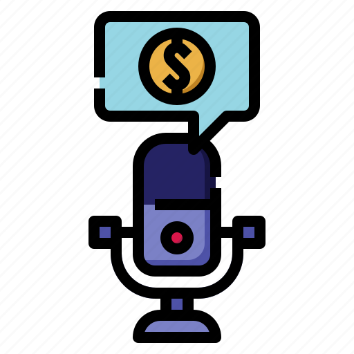 Profit, podcast, deposit, money, audio, chat, currency icon - Download on Iconfinder