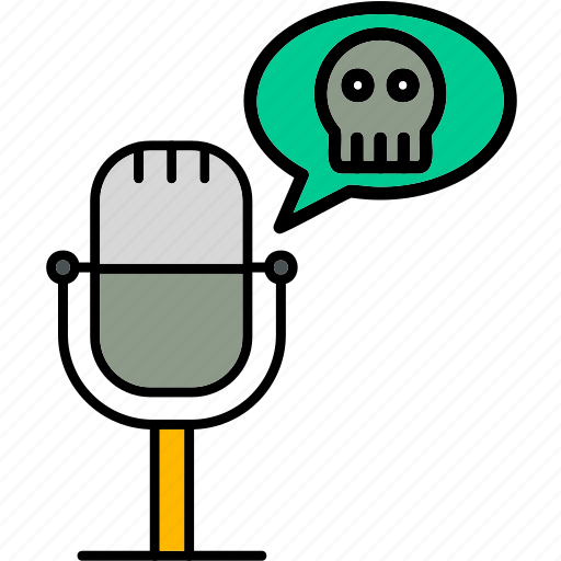 Horror, podcast, audio, mic, microphone, voice icon - Download on Iconfinder