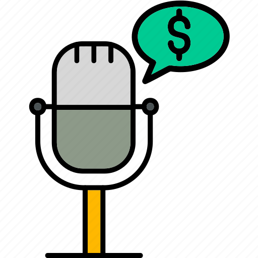 Money, podcast, mic, microphone, recording, finance, icon icon - Download on Iconfinder
