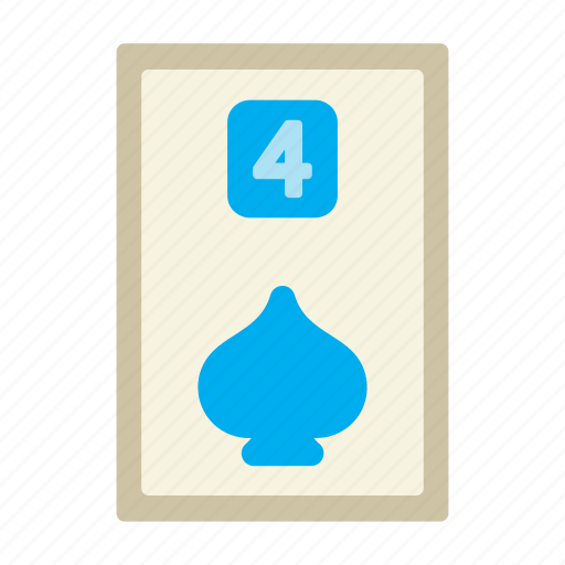 Four of spades, poker card, poker, card game, playing cards, gambling, game icon - Download on Iconfinder