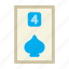 four of spades, poker card, poker, card game, playing cards, gambling, game, gaming 