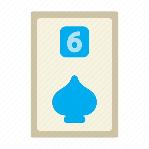 Six of spades, poker card, poker, card game, playing cards, gambling, game icon - Download on Iconfinder