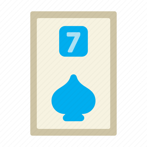 Seven of spades, poker card, poker, card game, playing cards, gambling, game icon - Download on Iconfinder