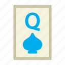 queen of spades, poker card, poker, card game, playing cards, gambling, game, gaming