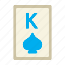 king of spades, poker card, poker, card game, playing cards, gambling, game, gaming