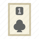 ace of clubs, poker card, poker, card game, playing cards, gambling, game, gaming