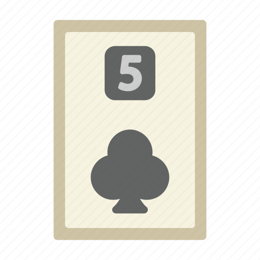 Five of clubs, poker card, poker, card game, playing cards, gambling, game icon - Download on Iconfinder