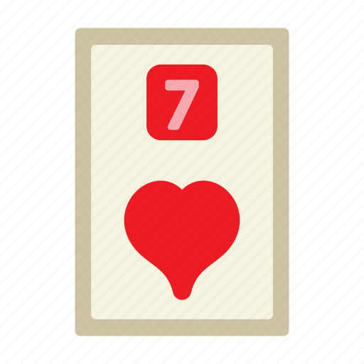 Seven of hearts, poker card, poker, card game, playing cards, gambling, game icon - Download on Iconfinder
