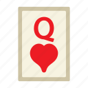 queen of hearts, poker card, poker, card game, playing cards, gambling, game, gaming
