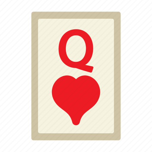 Queen of hearts, poker card, poker, card game, playing cards, gambling, game icon - Download on Iconfinder