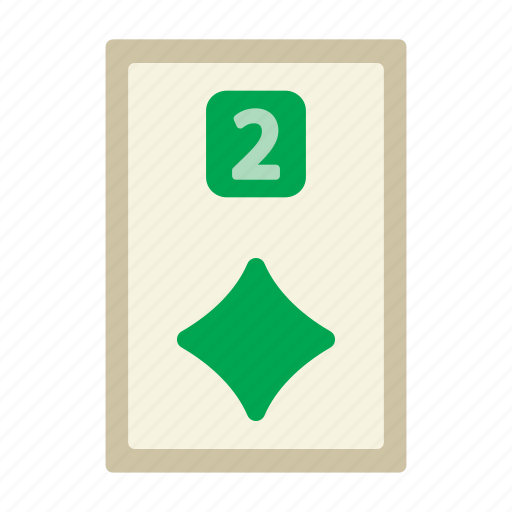 Two of diamonds, poker card, poker, card game, playing cards, gambling, game icon - Download on Iconfinder
