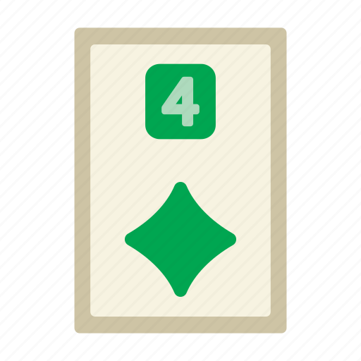 Four of diamonds, poker card, poker, card game, playing cards, gambling, game icon - Download on Iconfinder