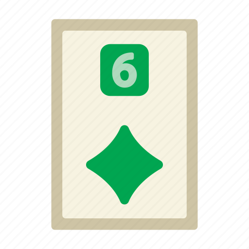 Six of diamonds, poker card, poker, card game, playing cards, gambling, game icon - Download on Iconfinder