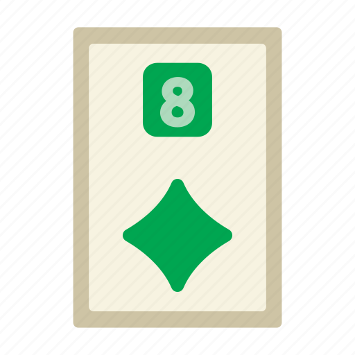 Eight of diamonds, poker card, poker, card game, playing cards, gambling, game icon - Download on Iconfinder