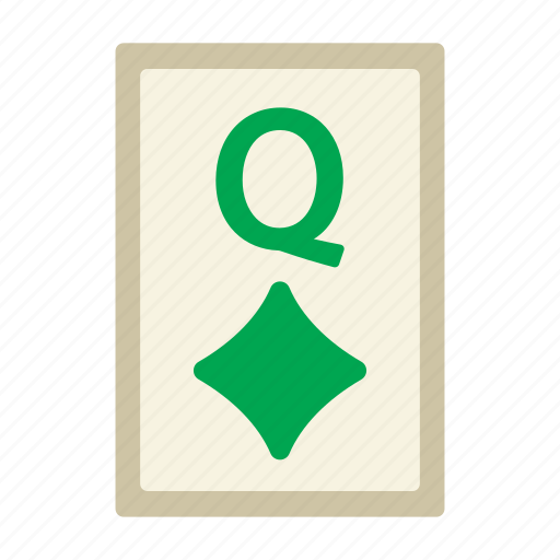 Queen of diamonds, poker card, poker, card game, playing cards, gambling, game icon - Download on Iconfinder