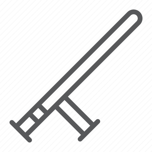 Baton, equipment, guard, police, safety, security, stick icon - Download on Iconfinder