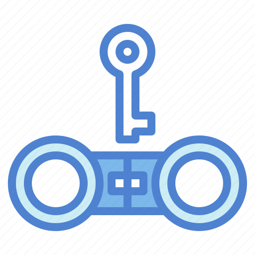 Handcuffs, key, lock, police icon - Download on Iconfinder