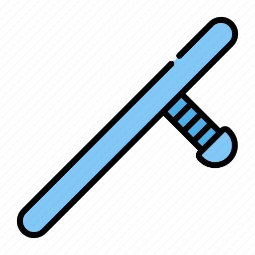 Baton, police, weapon, guard, nightstick, security icon - Download on Iconfinder