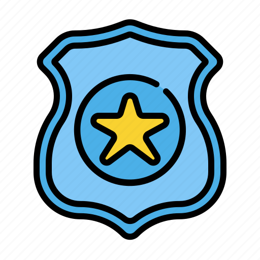 Badge, police, law, sheriff, emblem, star, shield icon - Download on Iconfinder