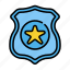 badge, police, law, sheriff, emblem, star, shield 