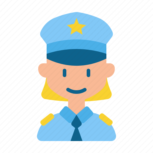Police, woman, officer, occupation icon - Download on Iconfinder