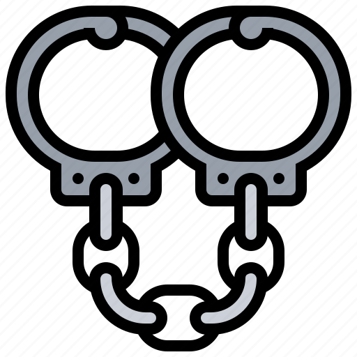 Arrested, chain, handcuff, metal, police icon - Download on Iconfinder