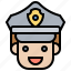 cap, officer, outfit, police, uniform 
