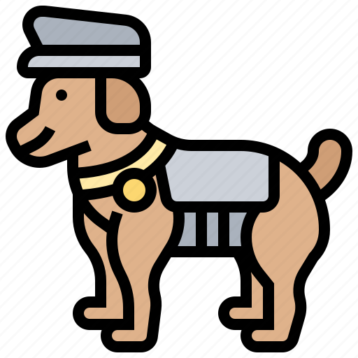 Canine, dog, k9, police, trained icon - Download on Iconfinder