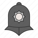 bobby helmet, british police hat, helmet, police, policeman