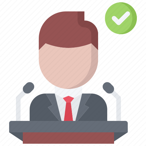 Candidate, politician, politics, pulpit, speech, vote, voting icon - Download on Iconfinder