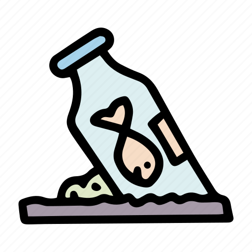 Pollution, bottle, plastic, trash, fish, waste, environment icon - Download on Iconfinder