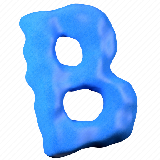 Letter, b, capital letter, alphabet, polymer clay, clay, 3d icon - Download on Iconfinder