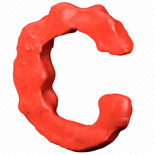 Letter, c, capital letter, alphabet, polymer clay, clay, 3d icon - Download on Iconfinder