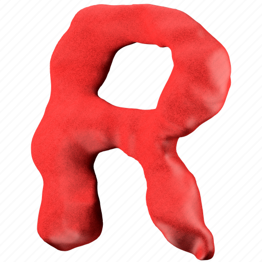 Letter, r, capital letter, alphabet, polymer clay, clay, 3d icon - Download on Iconfinder