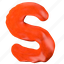 letter, s, capital letter, alphabet, polymer clay, clay, 3d 