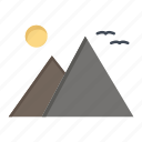 egypt, giza, landmark, pyramid, sun