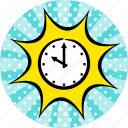 popart, time, alarm, schedule, watch, notification, clock