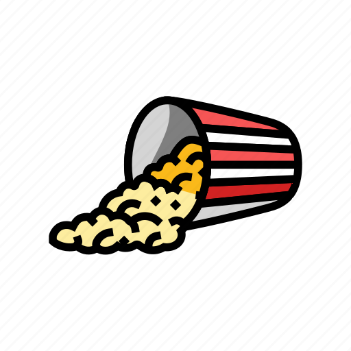 Bucket, popcorn, striped, box, corn, pop icon - Download on Iconfinder